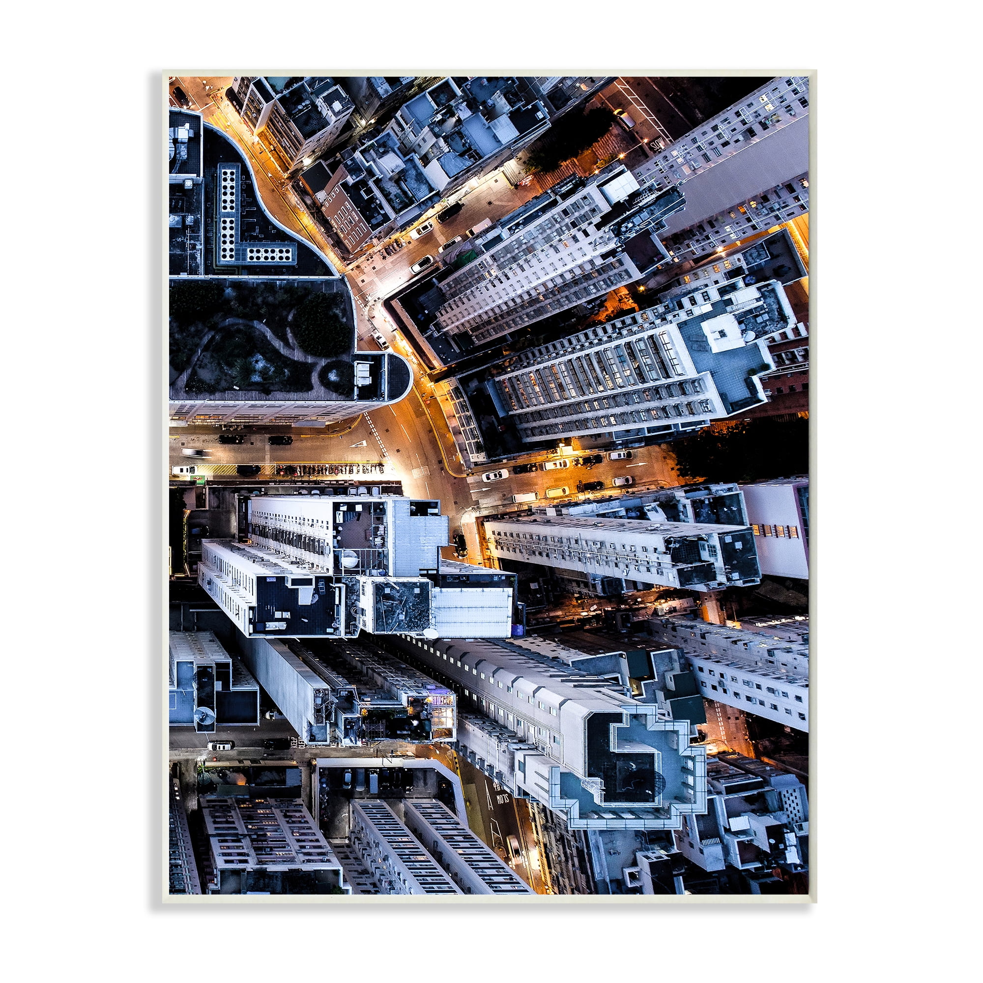 Stupell Industries Urban City Streets Aerial Building Architecture Wall Plaque by PhotoINC Studio