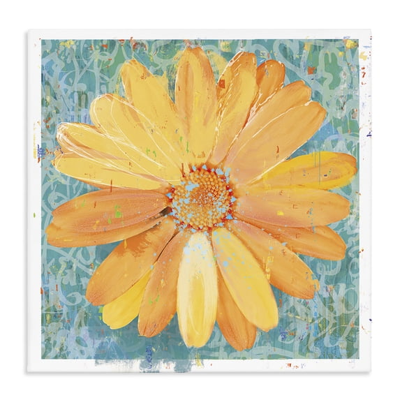 Stupell Industries Modern Urban Daisy over Graffiti Canvas Art, 30 x 30, by Porter Hastings