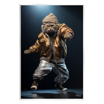 Stupell Industries Urban Dancer Cat Animals & Insects Painting Unframed Art Print Wall Art, 10 x 15