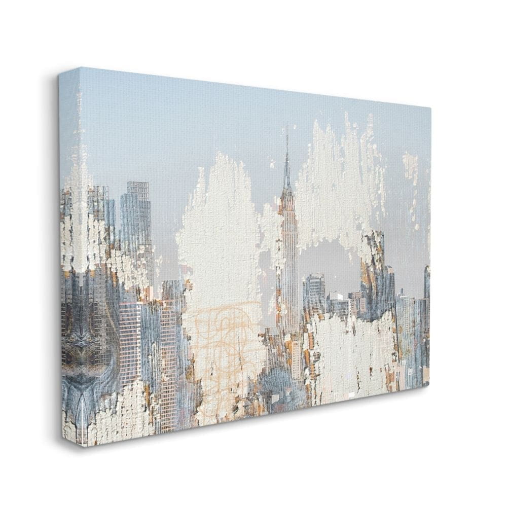 Stupell Industries Urban Distressed New York City Skyline Canvas Wall Art Design by Irena Orlov