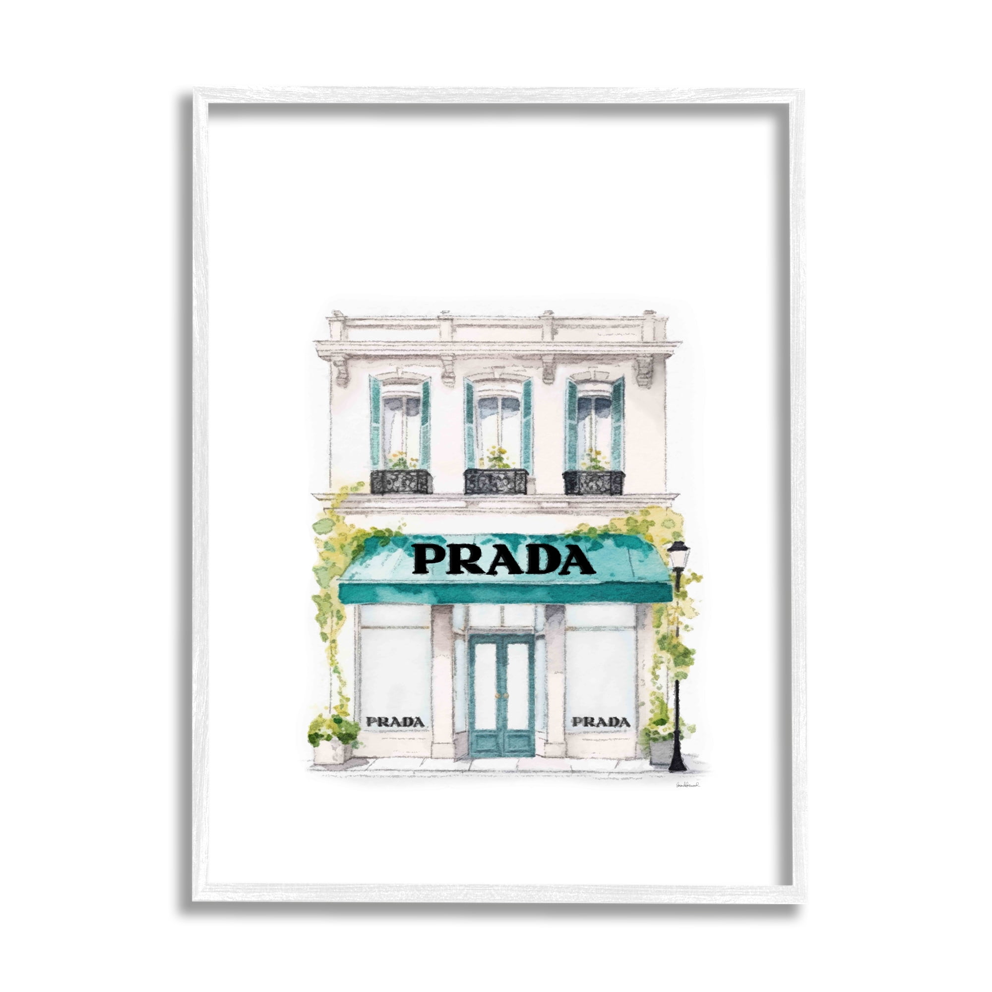 Stupell Industries Urban Fashion Shop Beauty & Fashion Painting White Framed Art Print Wall Art, 11 x 14