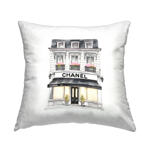 Stupell Industries Urban Fashion Storefront Square Decorative Printed Throw Pillow, 18 x 18