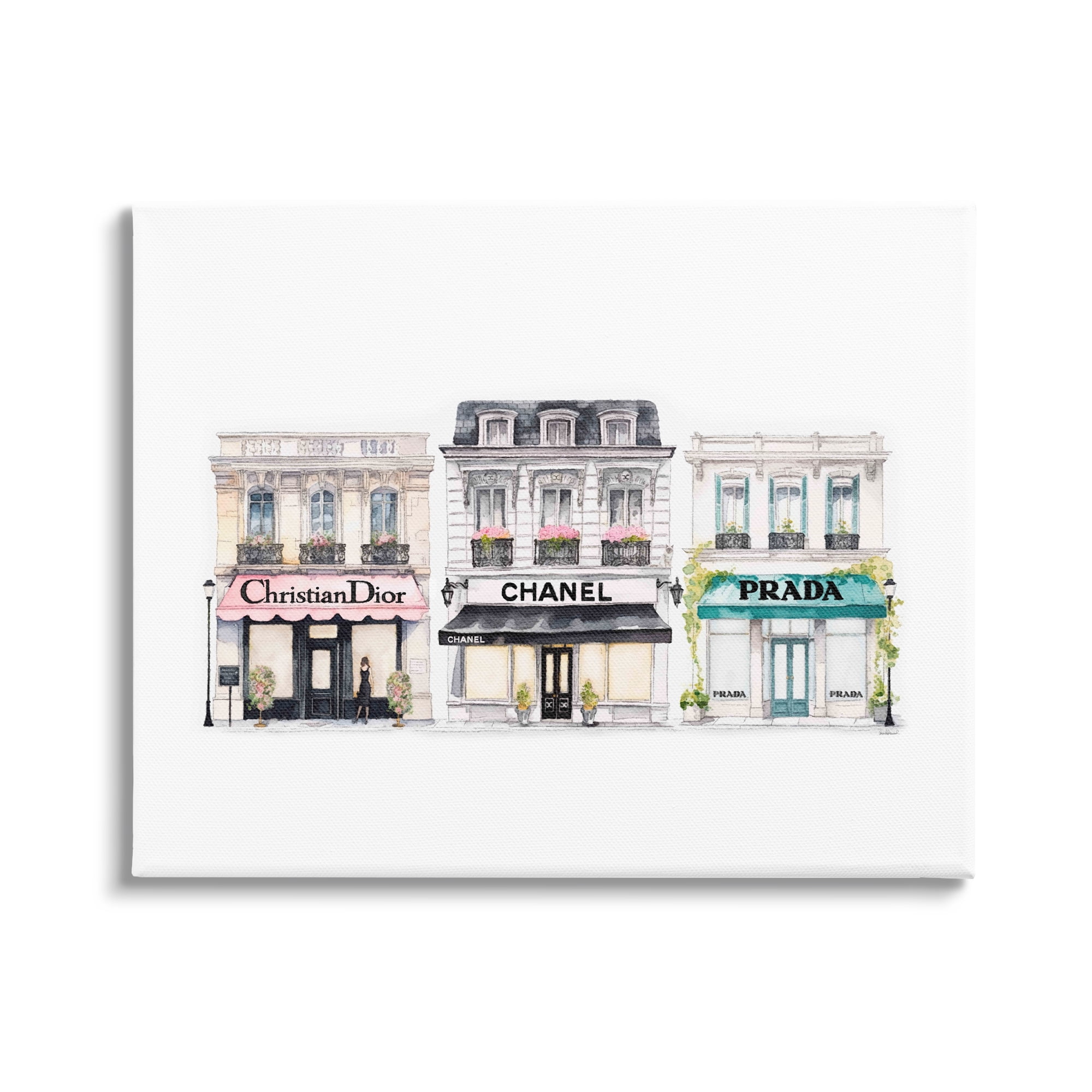 Stupell Industries Urban Fashion Storefronts Beauty & Fashion Painting Gallery Wrapped Canvas Print Wall Art, 40 x 30