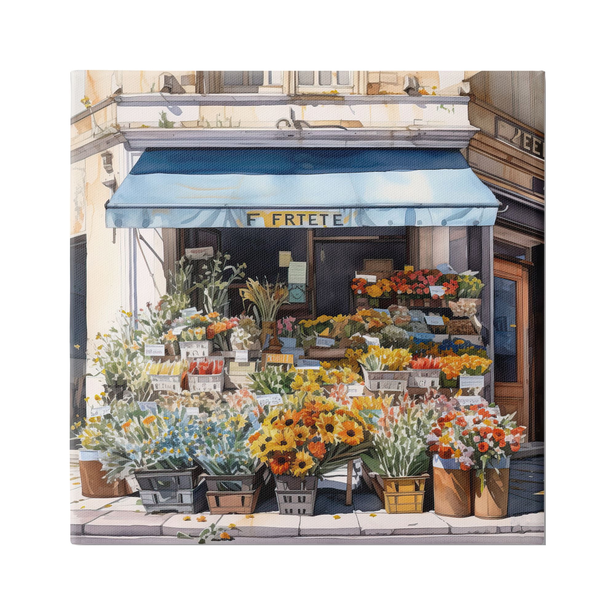Stupell Industries Urban Flower Shop Botanical & Floral Painting Gallery Wrapped Canvas Print Wall Art, 36 x 36