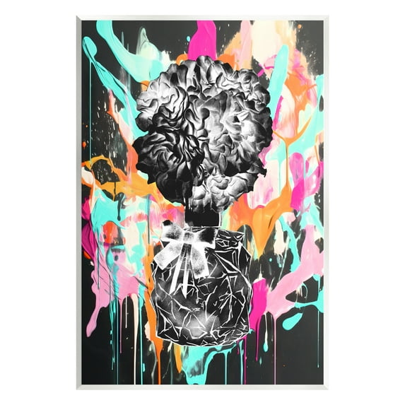 Stupell Industries Urban Flowers Graffiti Abstract Painting Unframed Art Print Wall Art, 10 x 15