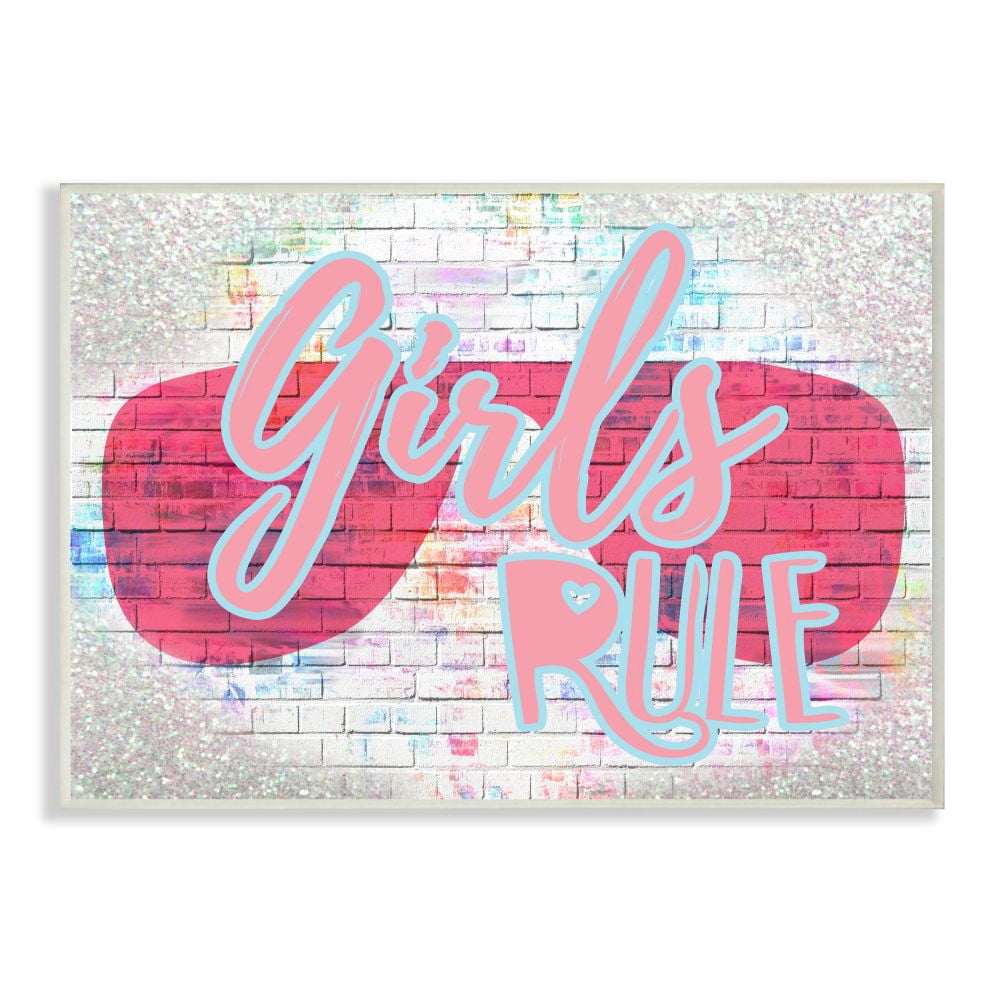 Stupell Industries Urban Glam 'Girls Rule' Phrase with Pink Shades Designed by Daphne Polselli