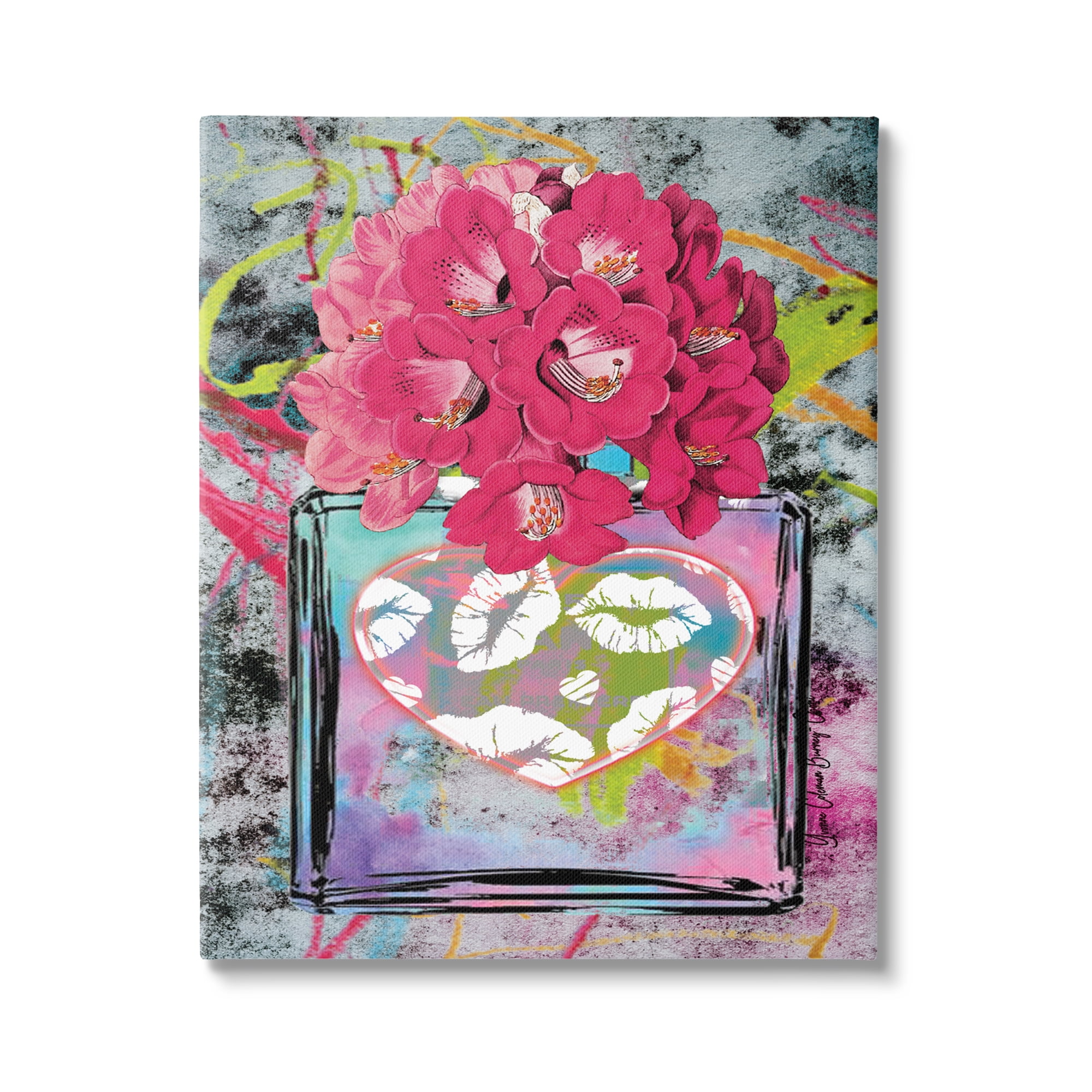 Stupell Industries Urban Glam Lily Bouquet Botanical & Floral Painting Gallery Wrapped Canvas Print Wall Art, 16 x 20
