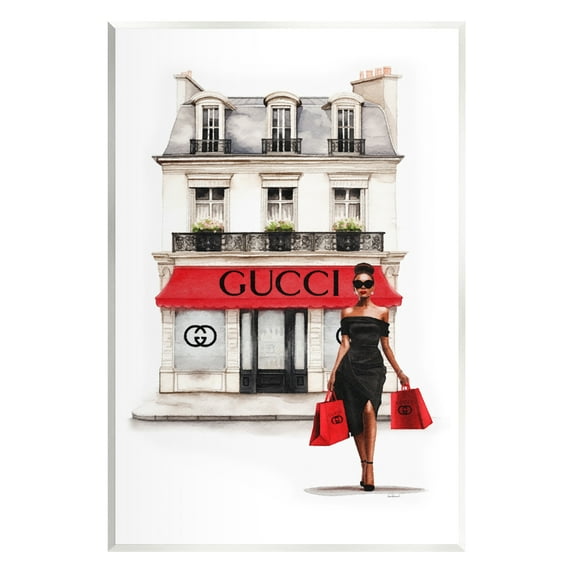 Stupell Industries Urban Glam Shop Town & City Painting Unframed Art Print Wall Art, 10 x 15