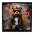 thumbnail image 1 of Stupell Industries Urban Graffiti Bear Animals & Insects Painting Gray Framed Art Print Wall Art, 17 x 17, 1 of 10