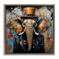 thumbnail image 1 of Stupell Industries Eclectic Urban Graffiti Elephant Brown Floating Frame Canvas Art, 18 x 18, by Lazar Studio, 1 of 8