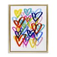thumbnail image 1 of Stupell Industries Modern Urban Graffiti Hearts Gold Floating Frame Canvas Art, 17 x 21, by Victoria Barnes, 1 of 8