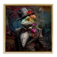 thumbnail image 1 of Stupell Industries Industrial Urban Graffiti Lizard Gold Floating Frame Canvas Art, 25 x 25, by Lazar Studio, 1 of 8