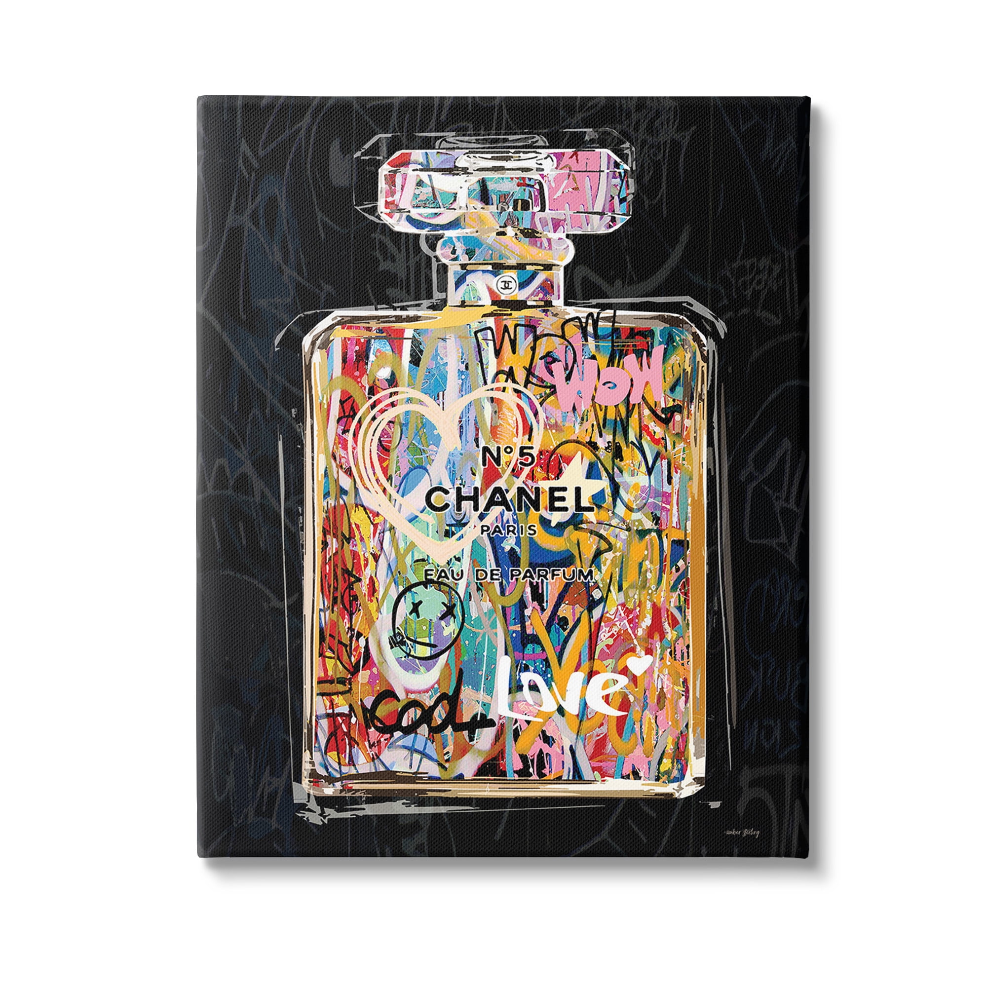 Stupell Industries Urban Graffiti Perfume Beauty & Fashion Painting Gallery Wrapped Canvas Art Print Wall Art, 30 x 40