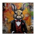 thumbnail image 1 of Stupell Industries Eclectic Urban Graffiti Rabbit Canvas Art, 24 x 24, by Lazar Studio, 1 of 8