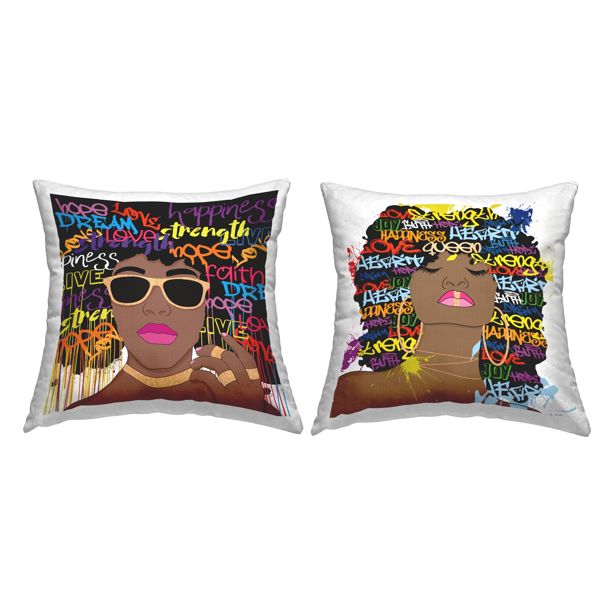 Stupell Industries Urban Inspirational Girls Decorative Printed Throw Pillow, 18 x 18