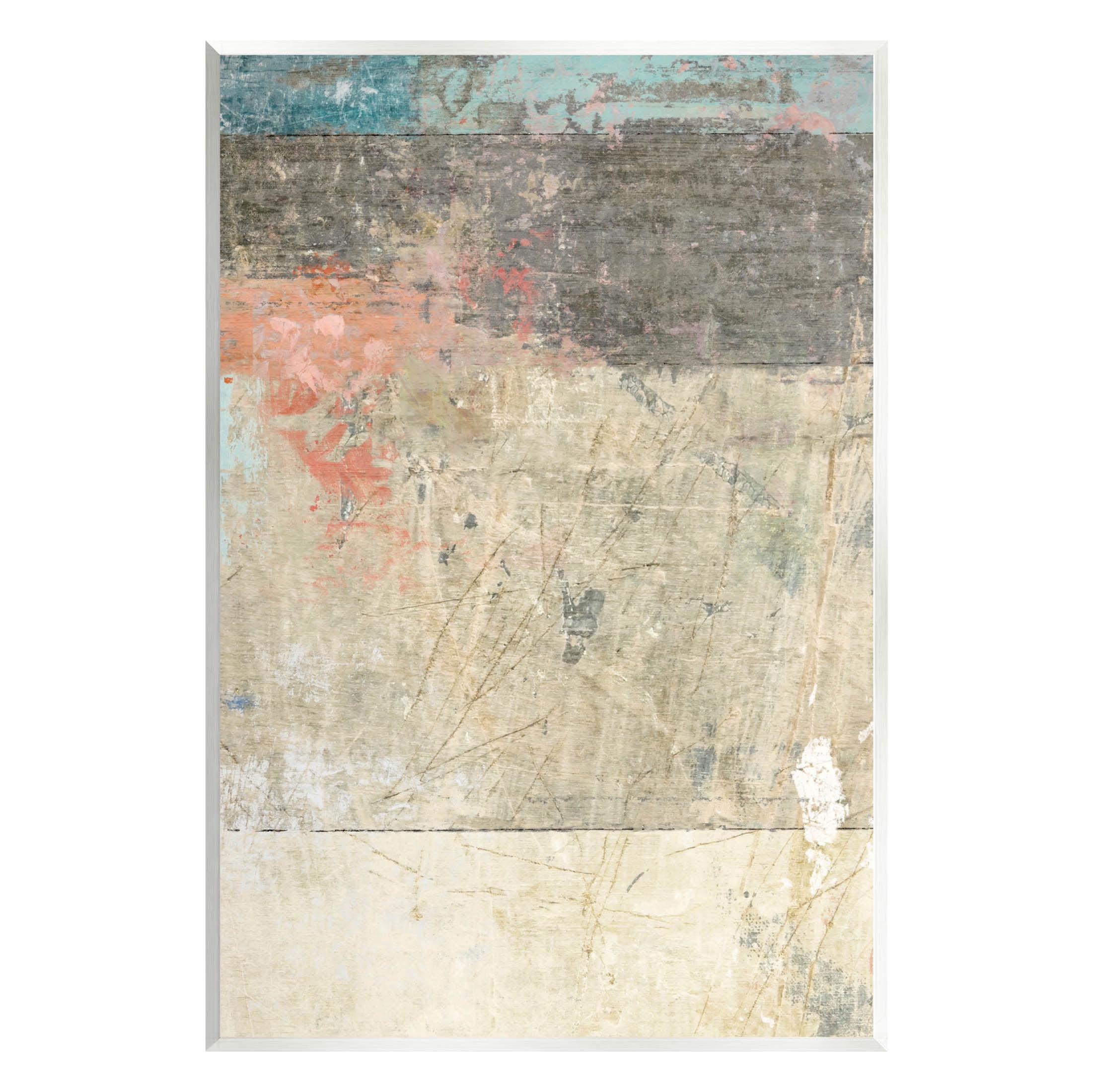 Stupell Industries Urban Layered Abstract Collage Painting Unframed Art Print Wall Art, Design by Suzanne Nicoll