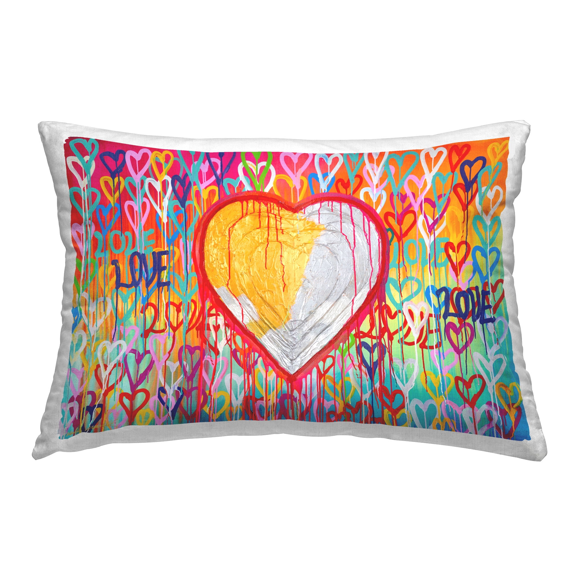 Stupell Industries Urban Love Hearts Pattern Decorative Printed Throw Pillow Design by © Hulis Mavruk
