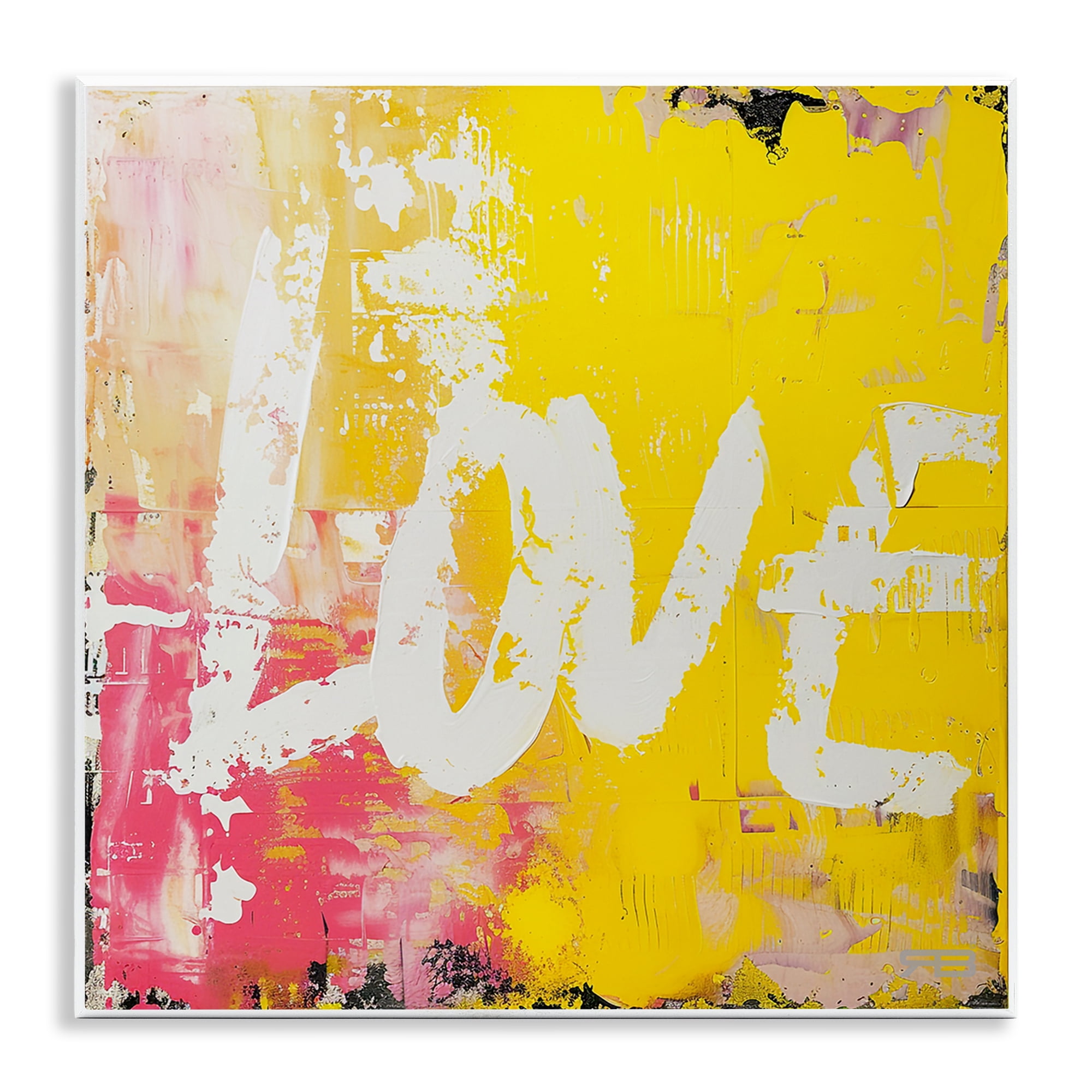 Stupell Industries Urban Love Paint Style Abstract Painting Unframed Art Print Wall Art, 12 x 12