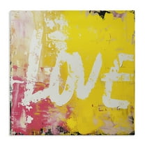 Stupell Industries Urban Love Paint Style Abstract Painting Wrapped Canvas Art Print Wall Art, 17 x 17