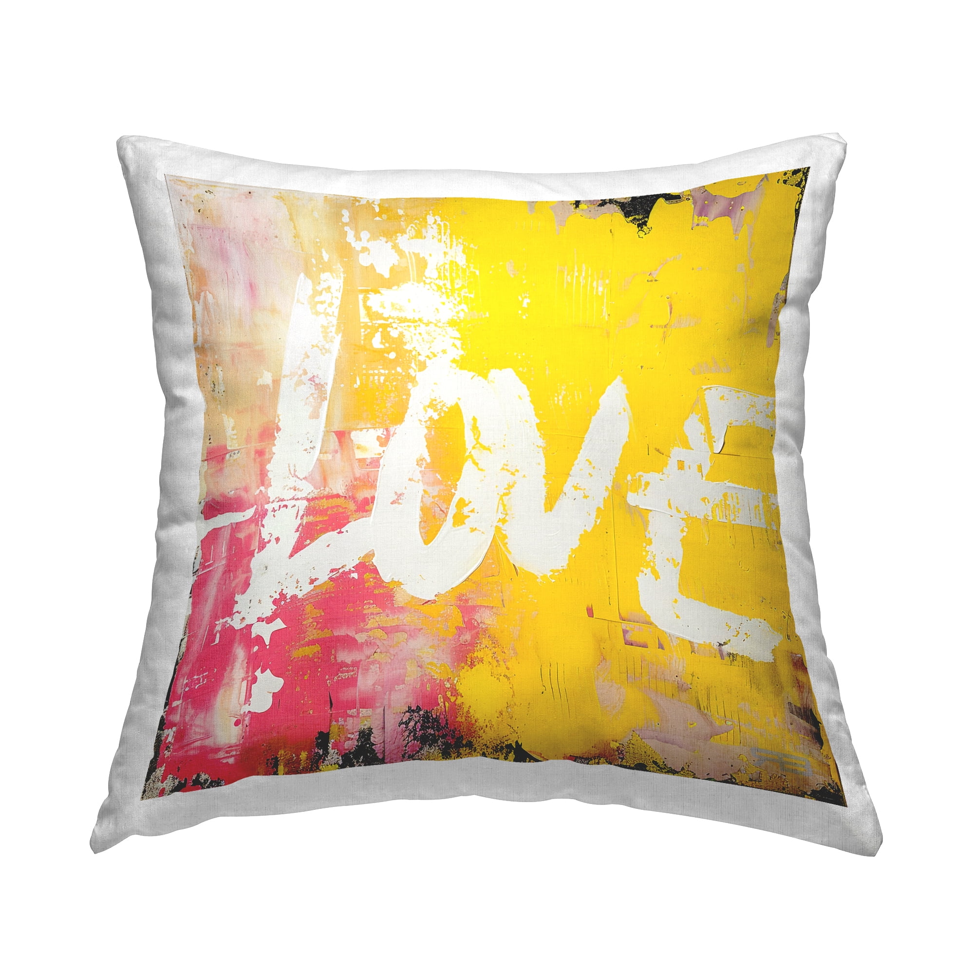 Stupell Industries Urban Love Paint Style Decorative Printed Throw Pillow Design by RB.