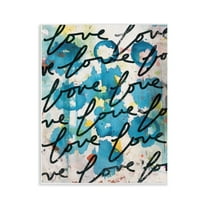 Stupell Industries Urban Love Pattern Typography Painting Unframed Art Print Wall Art, 11 x 14