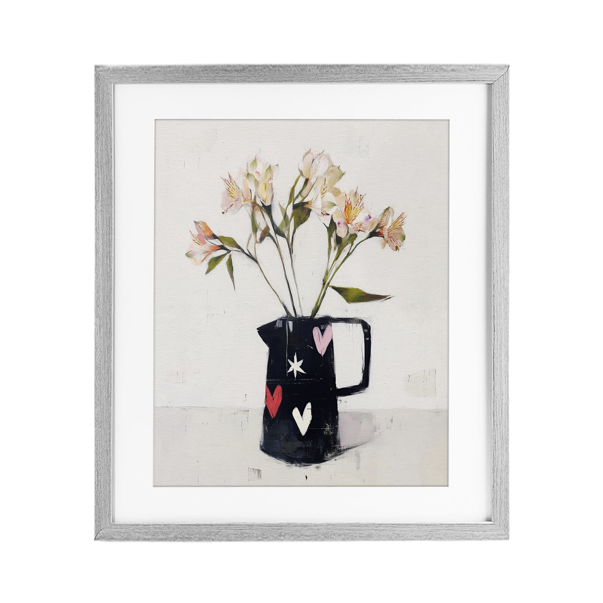 Stupell Industries Urban Mirage of Petals Gray Framed Print Under Glass, design by Svetlana Aleynikova