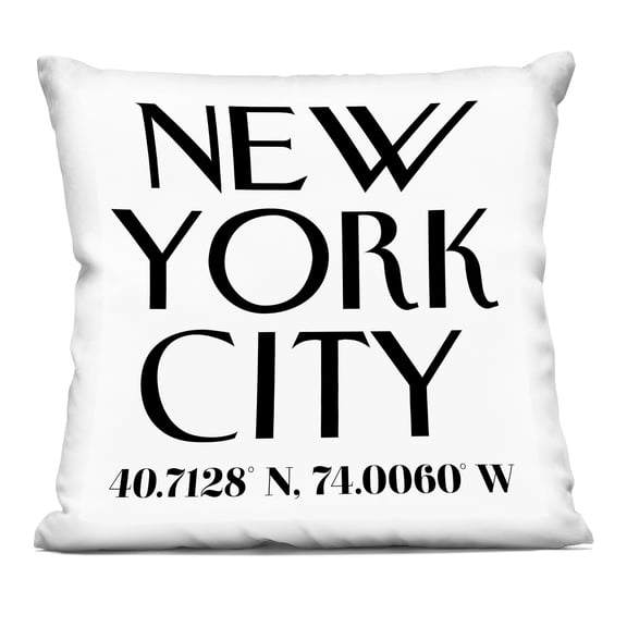 Stupell Industries Urban NYC Coordinates Decorative Printed Throw Pillow design by Annabelle Hall, 18 x 7 x 18
