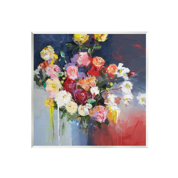 Stupell Industries Urban Paint Drip Flower Arrangement Painting Unframed Art Print Wall Art, Design by Craig Trewin Penny