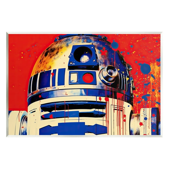 Stupell Industries Urban Paint Splatter Robot Fairy Tales & Fantasy Painting Unframed Art Print Wall Art, 15 x 10