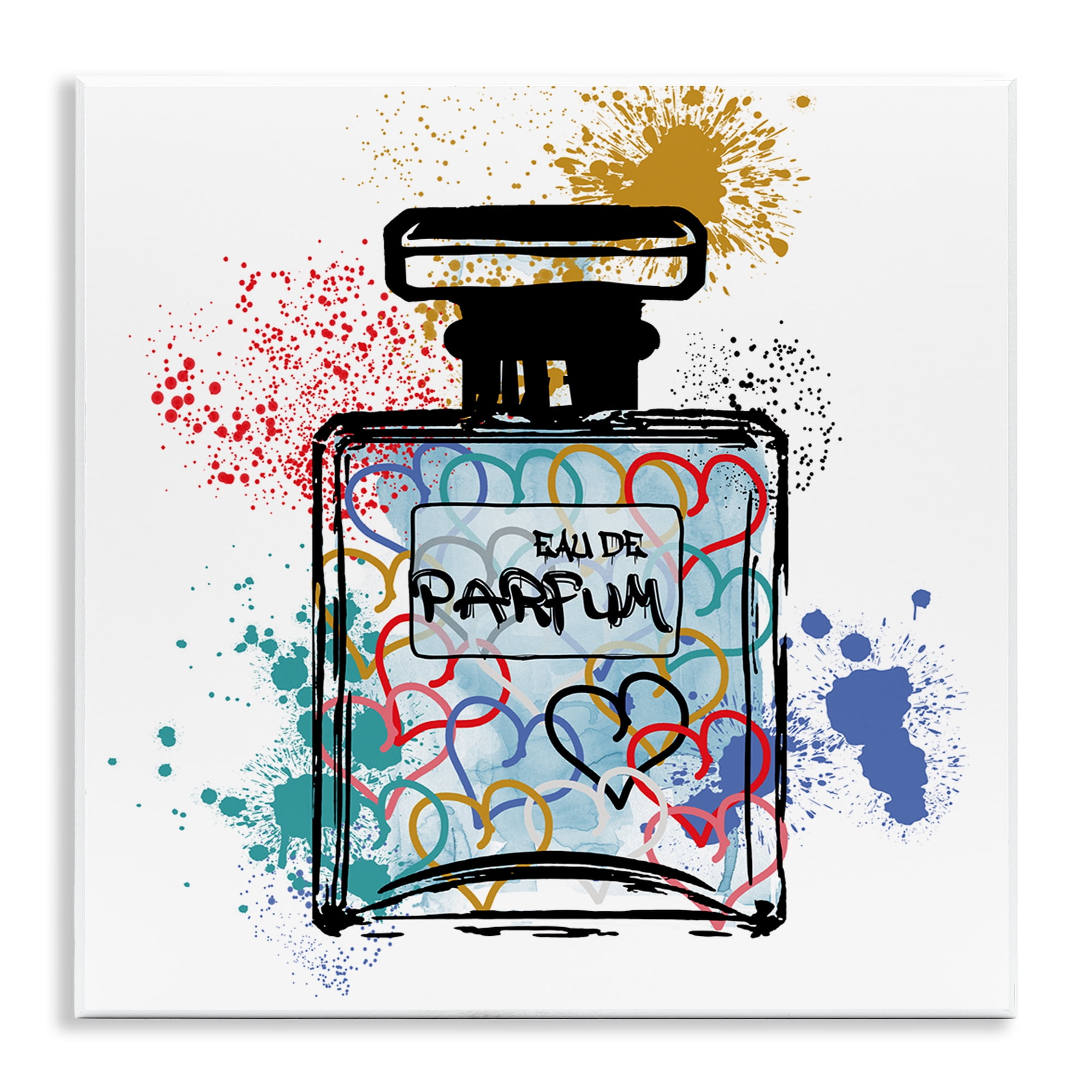 Stupell Industries Urban Patterned Perfume Fashion Painting Unframed Art Print Wall Art, 12 x 12