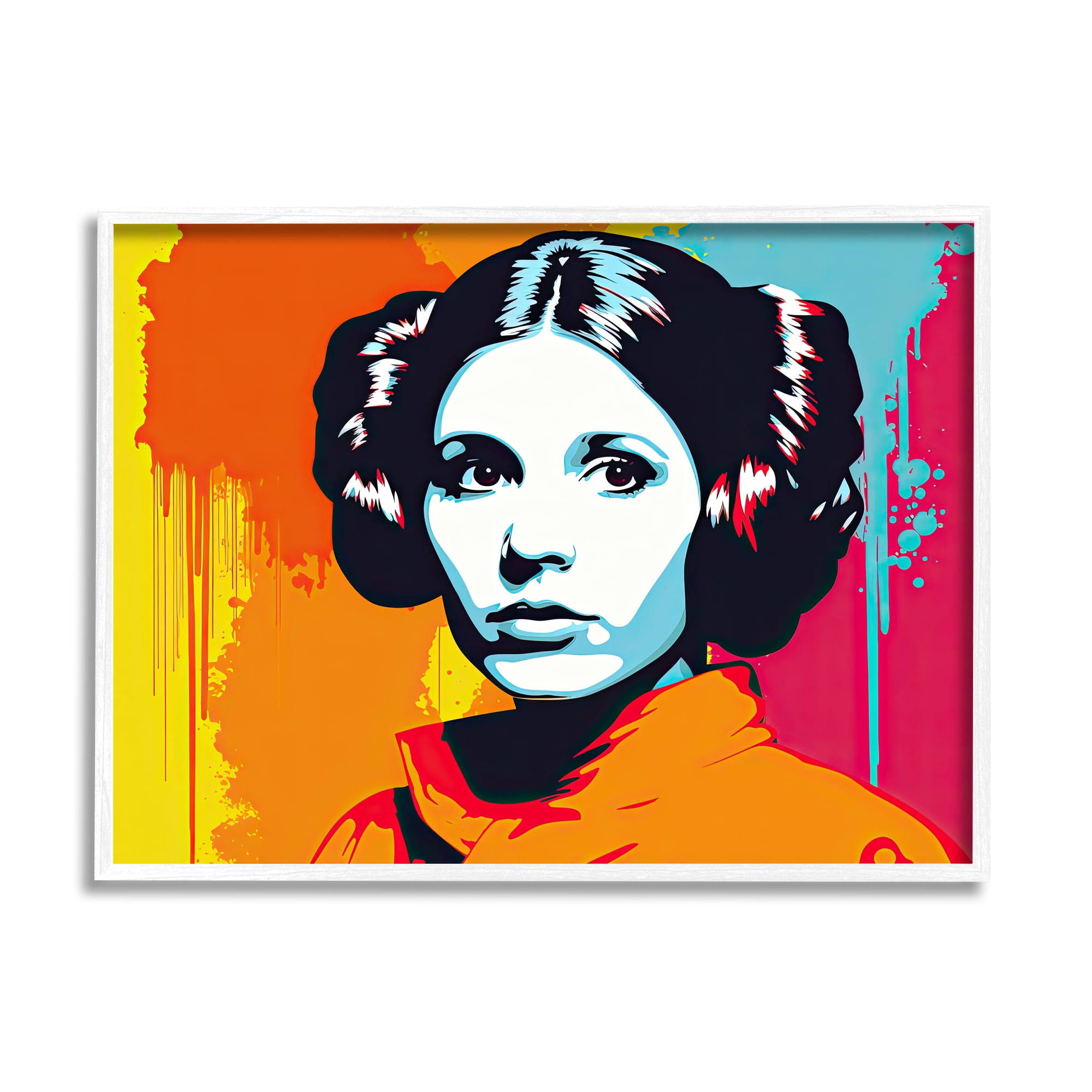 Stupell Industries Urban Pop Sci-Fi Woman Fairy Tales & Fantasy Painting White Framed Art Print Wall Art, 20 x 16