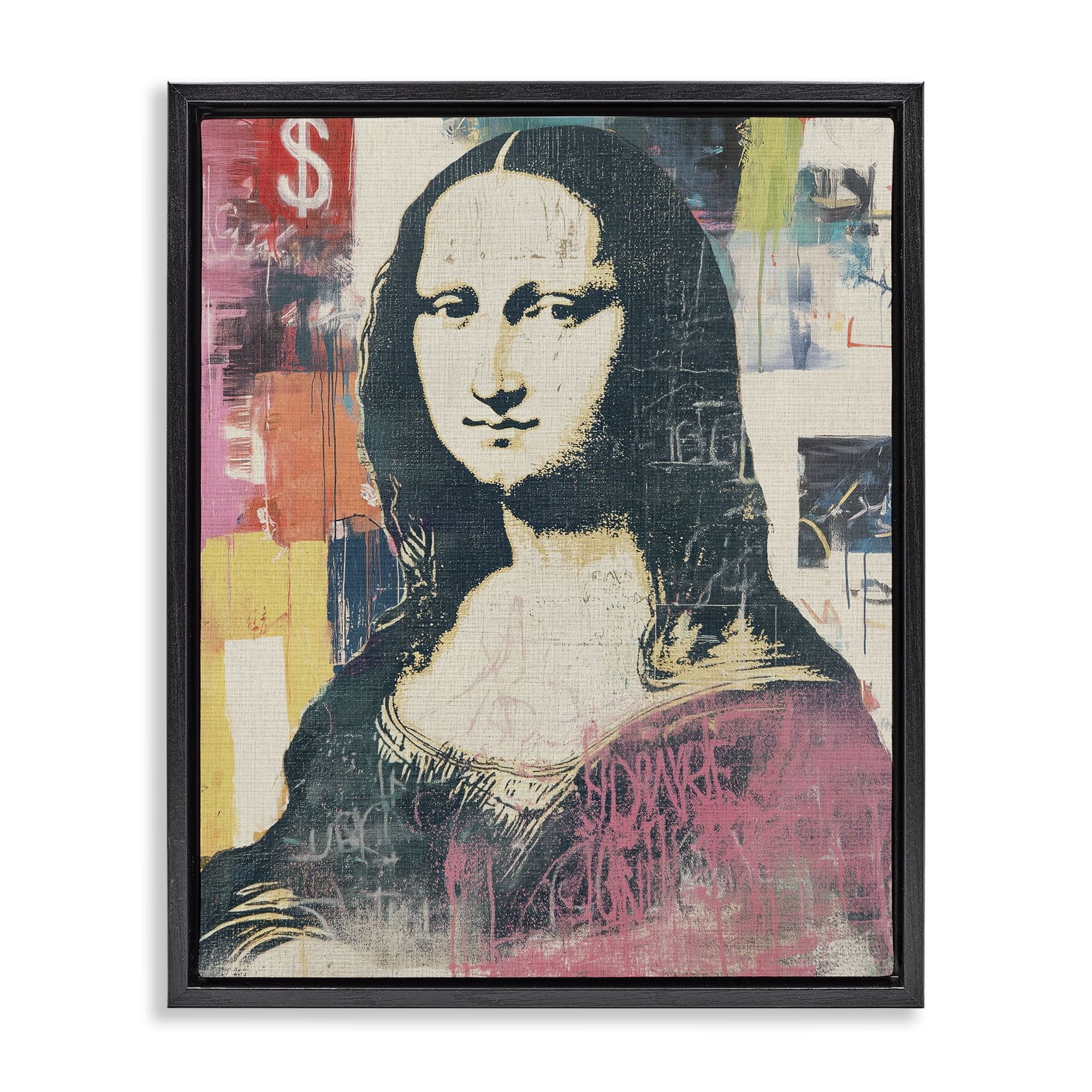 Stupell Industries Urban Renaissance Portrait Black Framed Floater Canvas Wall Art, design by Svetlana Aleynikova
