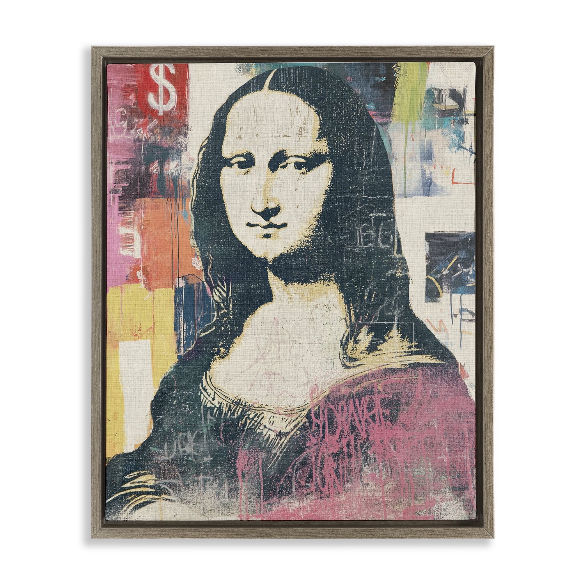 Stupell Industries Urban Renaissance Portrait Brown Framed Floater Canvas Wall Art, design by Svetlana Aleynikova