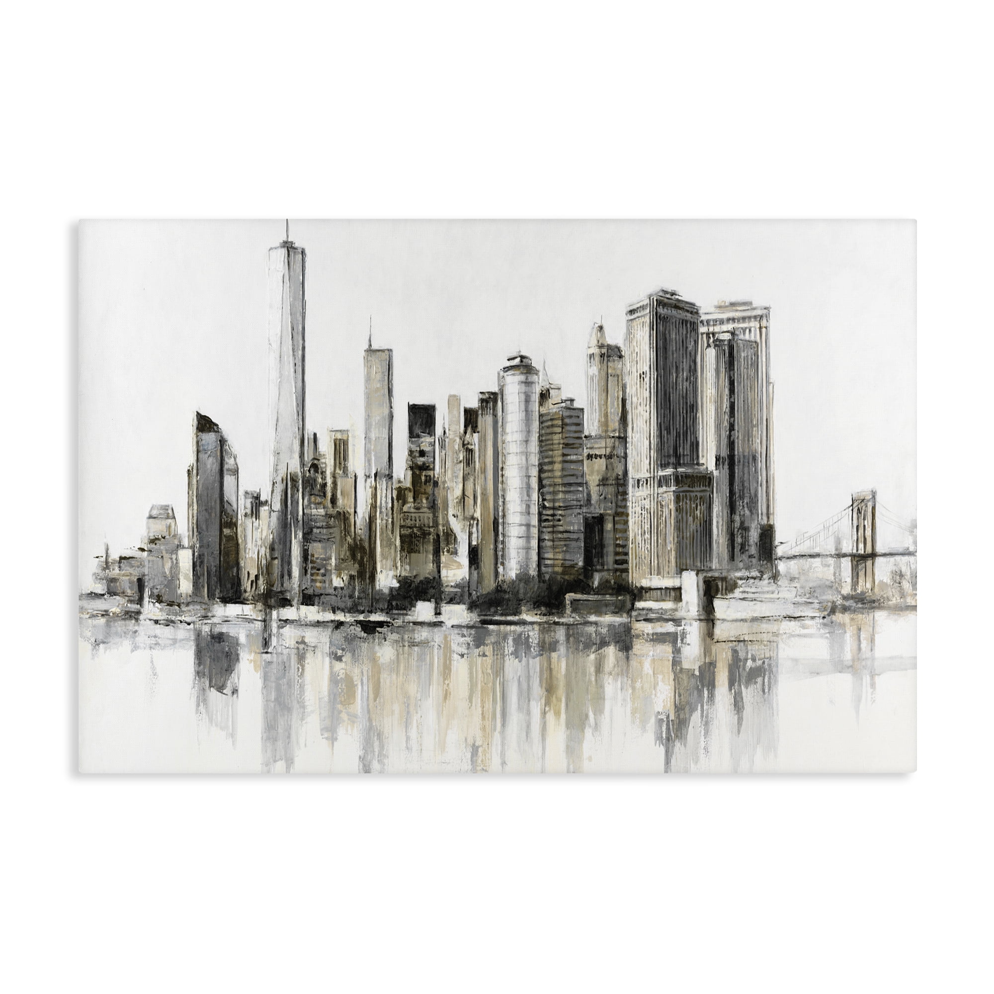 Stupell Industries Urban Skyline Reflection Canvas Wall Art, design by Lorenzo Collective