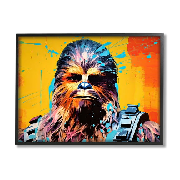 Stupell Industries Urban Splash Sci-Fi Creature Fairy Tales & Fantasy Painting Black Framed Art Print Wall Art, 30 x 24