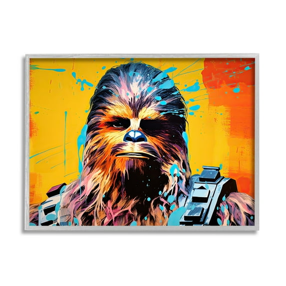 Stupell Industries Urban Splash Sci-Fi Creature Fairy Tales & Fantasy Painting Gray Framed Art Print Wall Art, 30 x 24