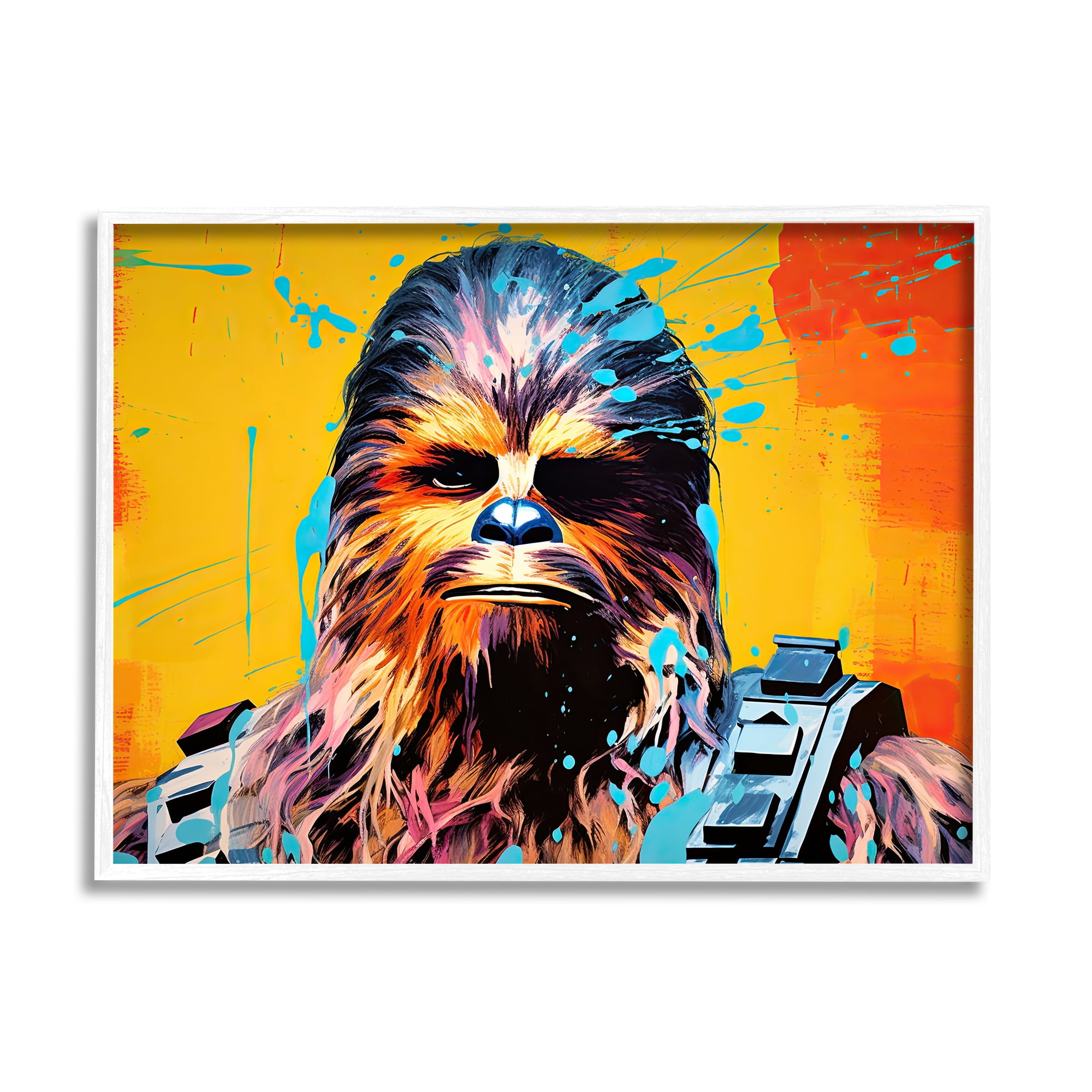 Stupell Industries Urban Splash Sci-Fi Creature Fairy Tales & Fantasy Painting White Framed Art Print Wall Art, 30 x 24