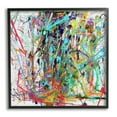 thumbnail image 1 of Stupell Industries Urban Splatter Chaotic Abstraction Abstract Painting Black Framed Art Print Wall Art, 24 x 24, 1 of 8