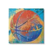 Stupell Industries Urban Splatter Sports Basketball Graphic Art Gallery Wrapped Canvas Print Wall Art, Design by Savannah Miller