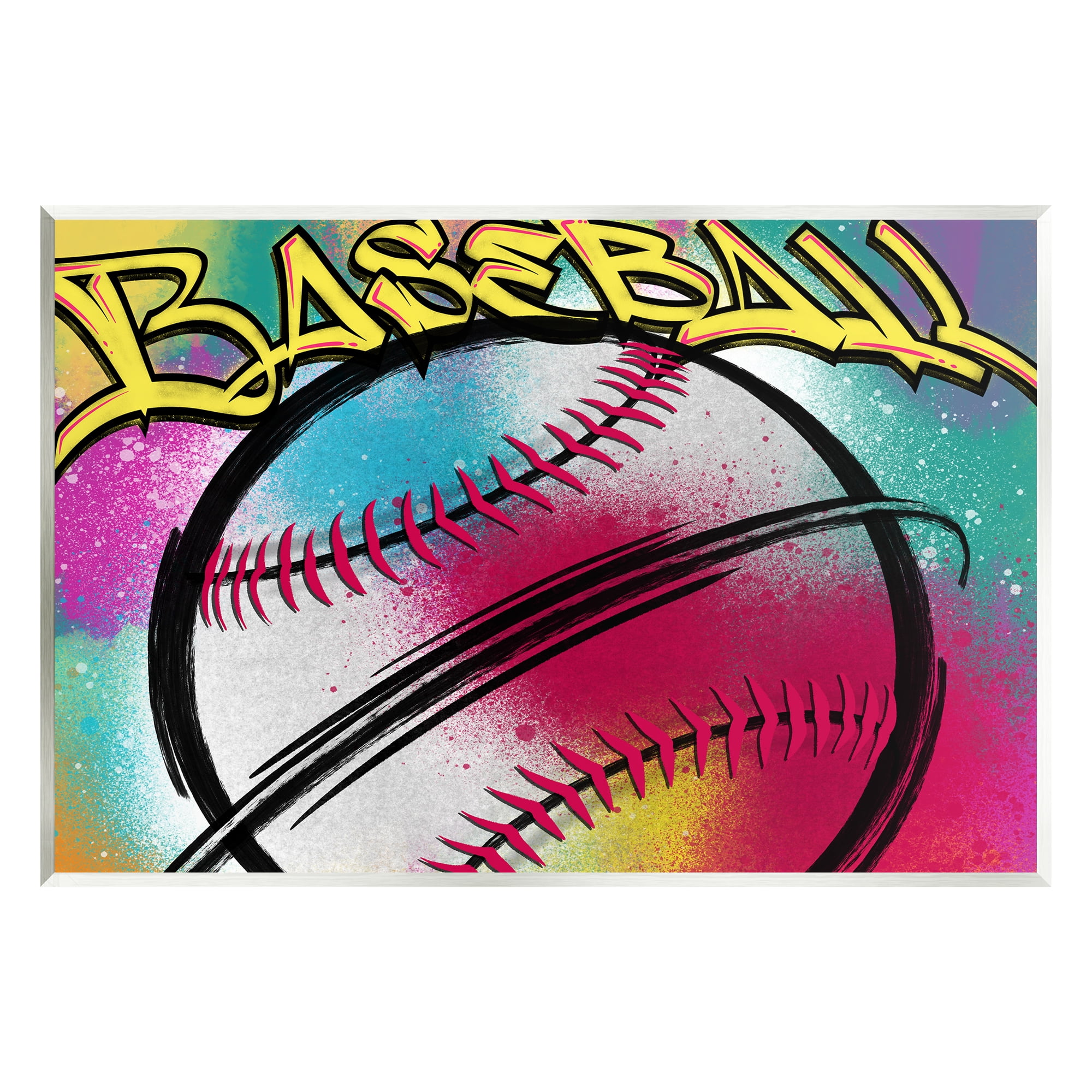 Stupell Industries Urban Sports Baseball Abstract Painting Unframed Art Print Wall Art, 15 x 10