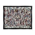 thumbnail image 1 of Stupell Industries Urban Style Abstract Splatter Abstract Painting Black Floater Framed Art Print Wall Art, 21 x 17, 1 of 9