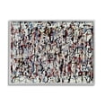 thumbnail image 1 of Stupell Industries Urban Style Abstract Splatter Abstract Painting Gray Framed Art Print Wall Art, 20 x 16, 1 of 8