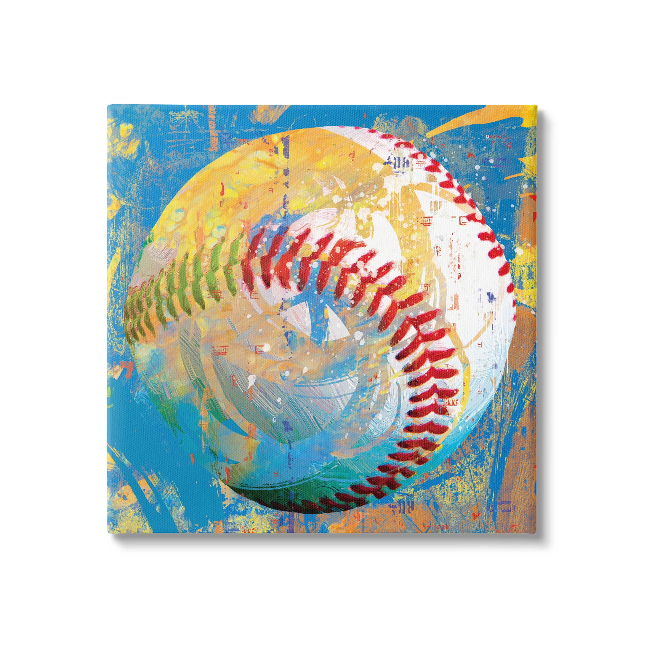 Stupell Industries Urban Style Baseball Sports Graphic Art Gallery Wrapped Canvas Print Wall Art, Design by Savannah Miller