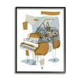 thumbnail image 1 of Stupell Industries Urban Town Grand Piano Graphic Art Black Framed Art Print Wall Art, Design by Melissa Wang, 1 of 7