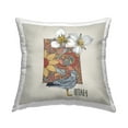 thumbnail image 1 of Stupell Industries Utah Gull Floral Pattern State Square Decorative Printed Throw Pillow, 18 x 18,, 1 of 4