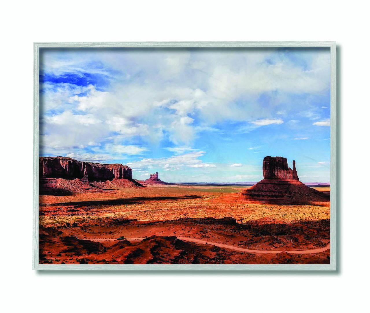 Stupell Industries Utah Monument Valley Desert Landscape Photograph Framed Wall Art by Joseph Elliott
