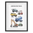 thumbnail image 1 of Stupell Industries Contemporary Utility Trucks Construction Black Framed Print Under Glass, 14 x 20, by Christine Simpson Art, 1 of 8