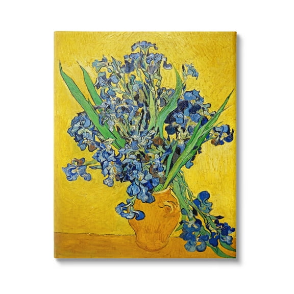 Stupell Industries Vaas met Irissen Vincent van Gogh Iris Flower Painting Painting Gallery Wrapped Canvas Print Wall Art, Design by one1000paintings