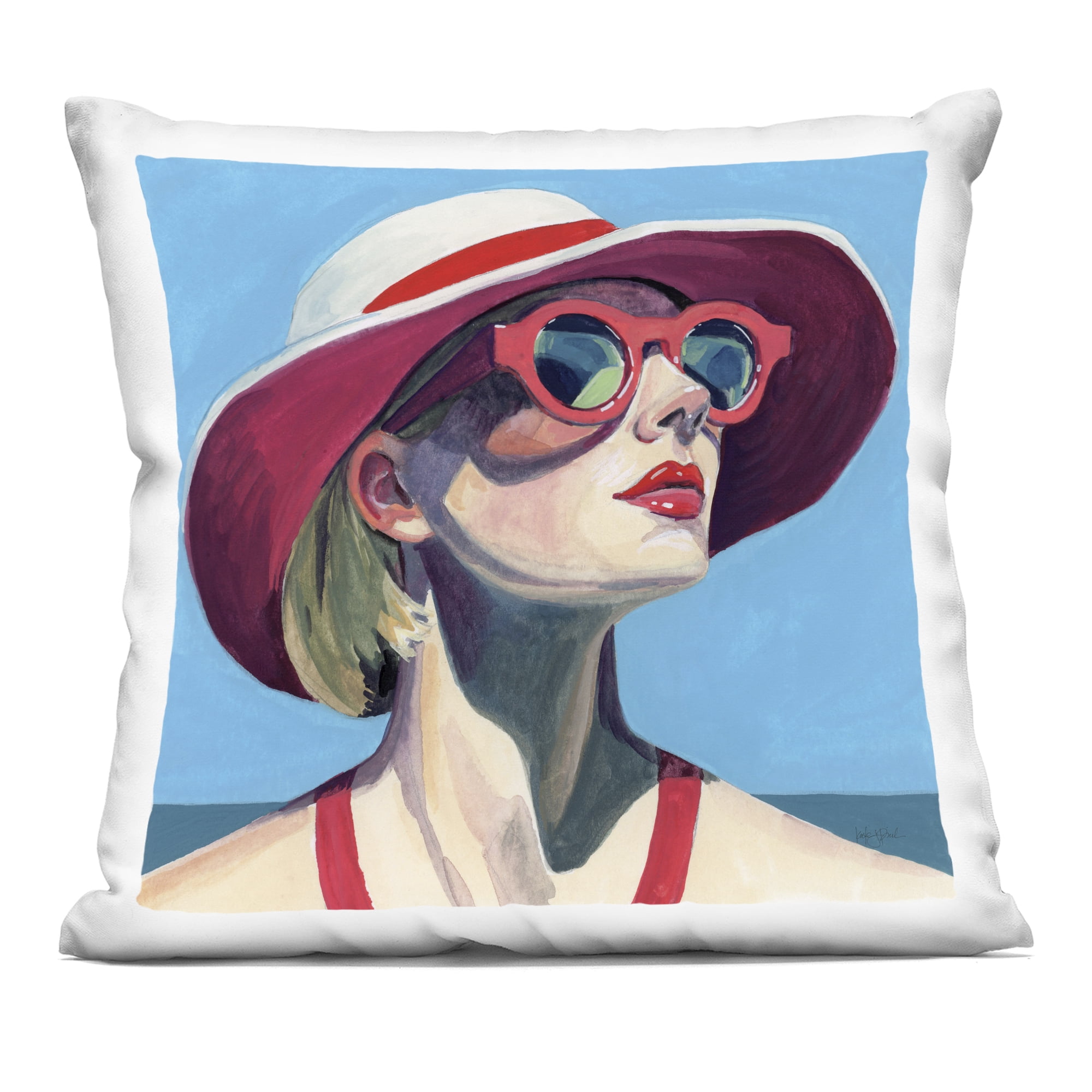 Stupell Industries Vacation In Style Decorative Printed Throw Pillow, design by Kate Jarvik Birch