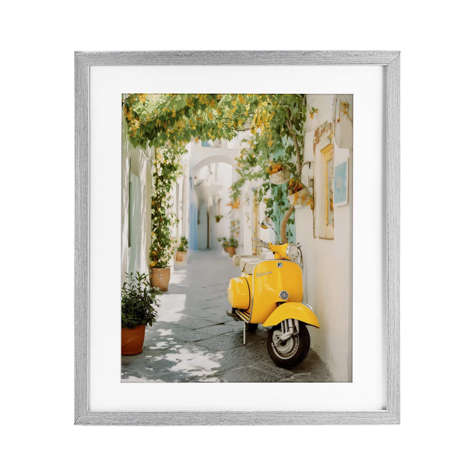 Stupell Industries Vacation Ride Through Alley Gray Framed Print Under Glass, design by Franklyn Gregory